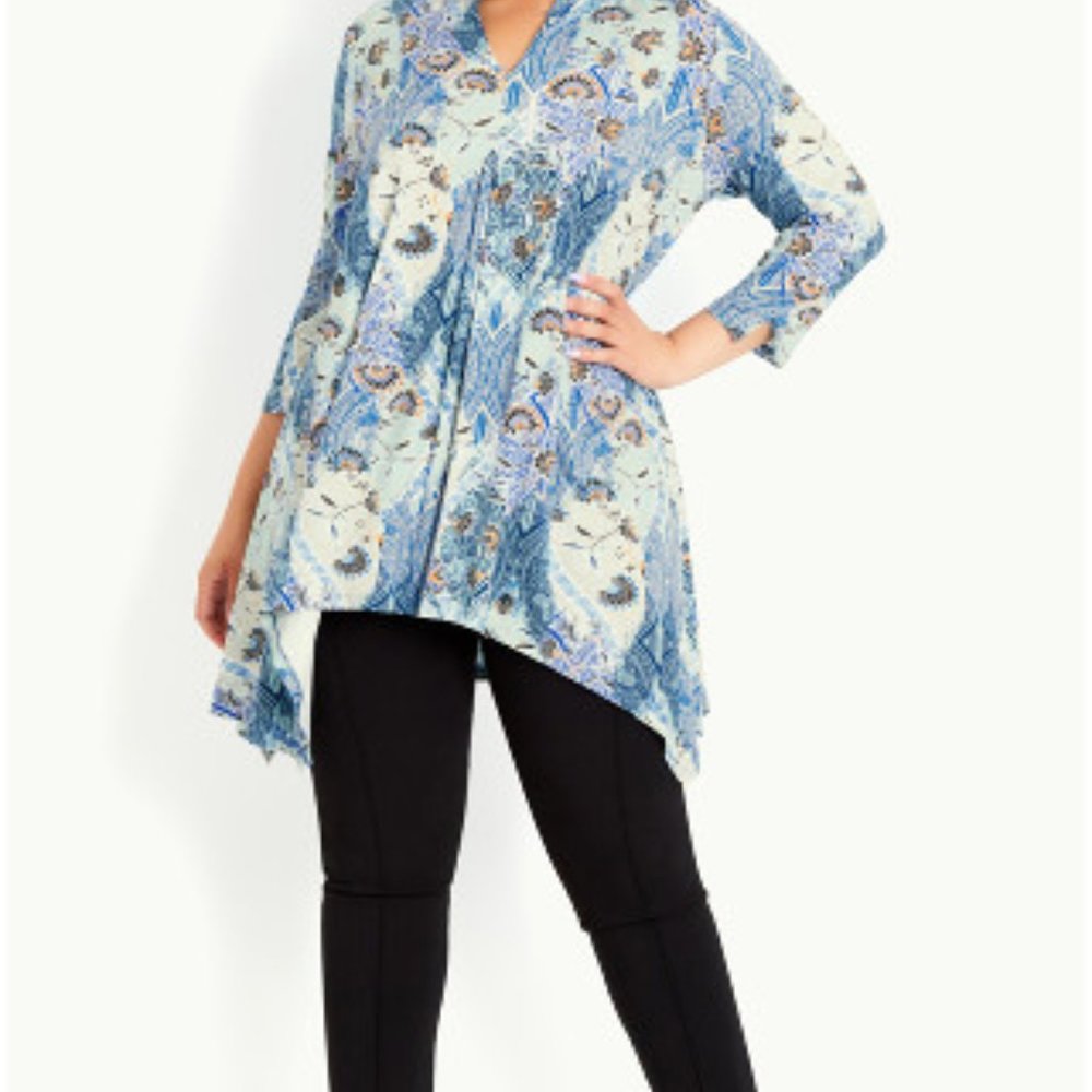 Evans Maria print tunic